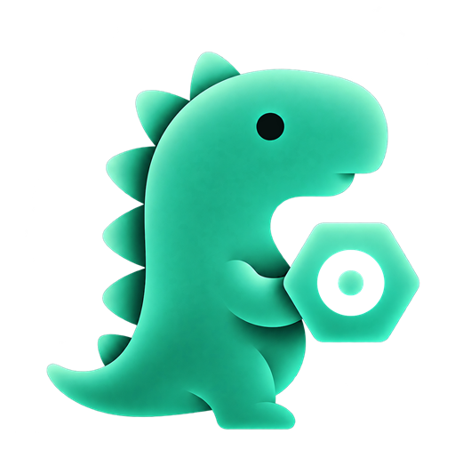 Le dino Reha, mascotte de l'application
